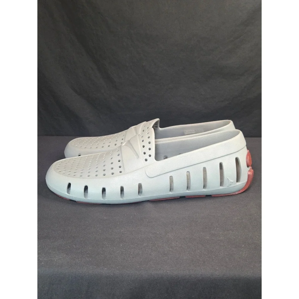 Floafers Mens Country Club Driver Grey Red‎ Water Shoes Loafers Size 13 NEW!